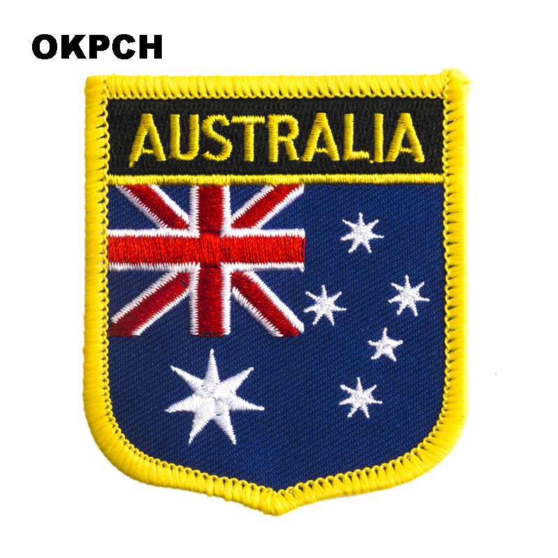 Embroidery Australia - Форма щита с флагом Австралии, утюг