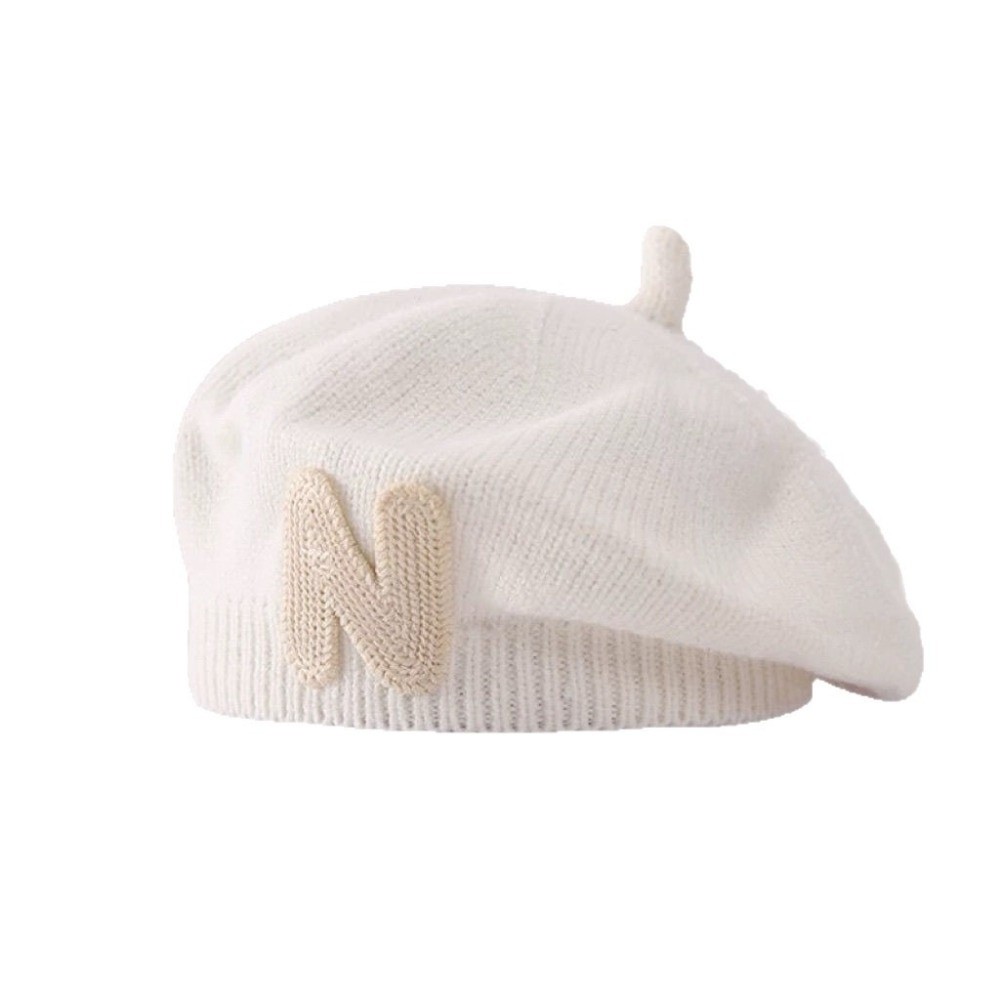 Embroidery Letter N - Новый берет с вышивкой букв N