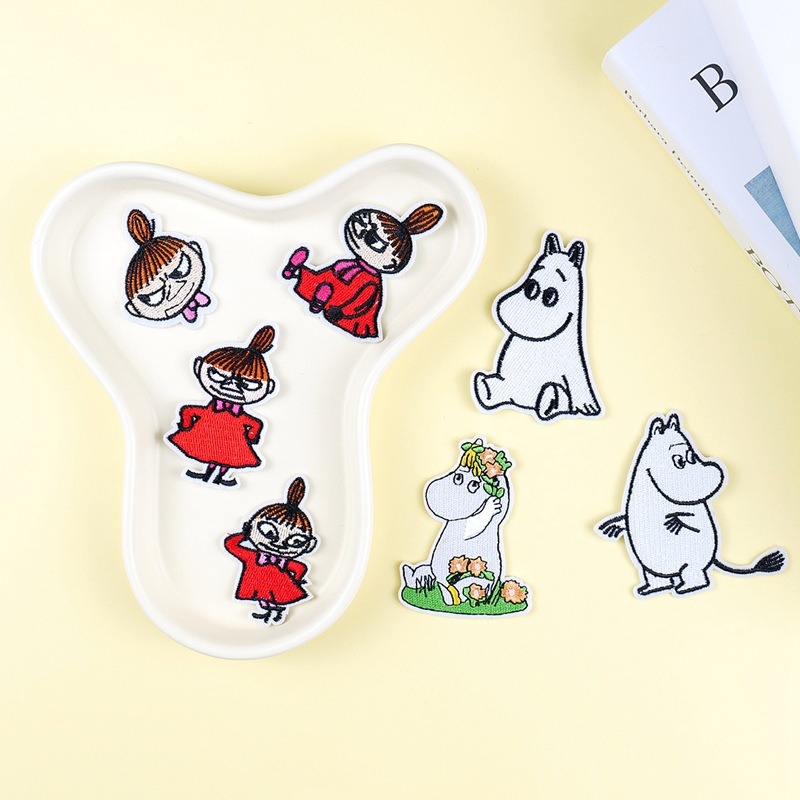 Embroidery Patches - Вышитые нашивки с милыми муминами: декоративные
