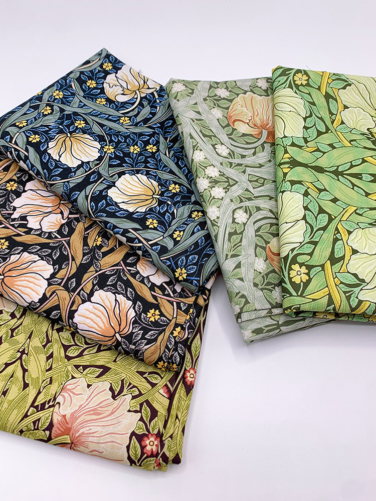 Embroidery Pashmina - Хлопковая ткань William Morris Magpie, ткань