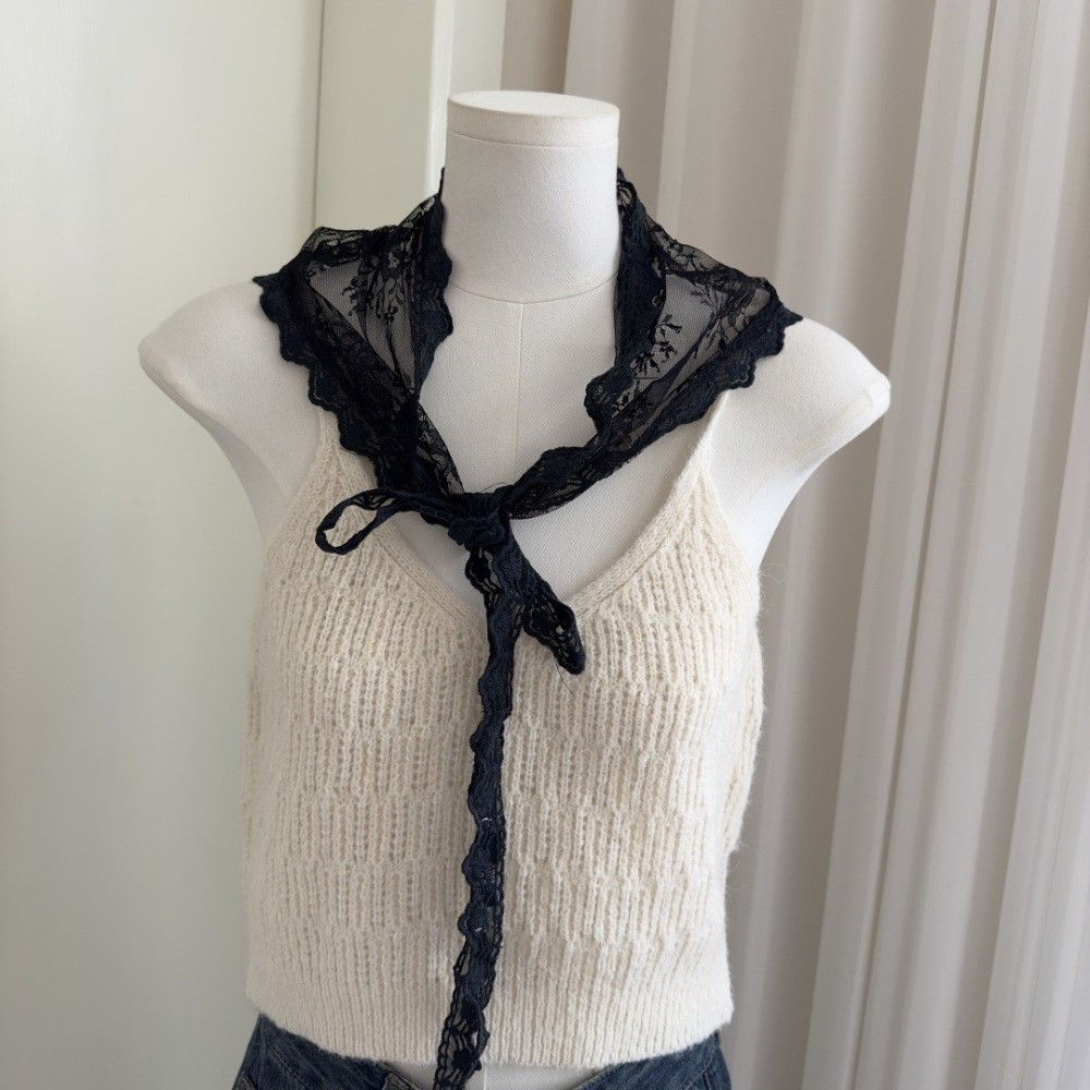 Embroidery Apron - Модный треугольный фартук в стиле Y2K