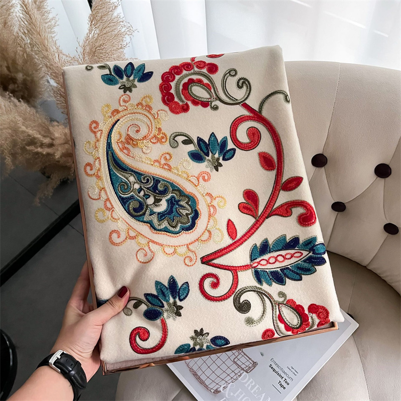 Embroidery Pashmina - 2024 модный шарф зимняя Толстая шаль