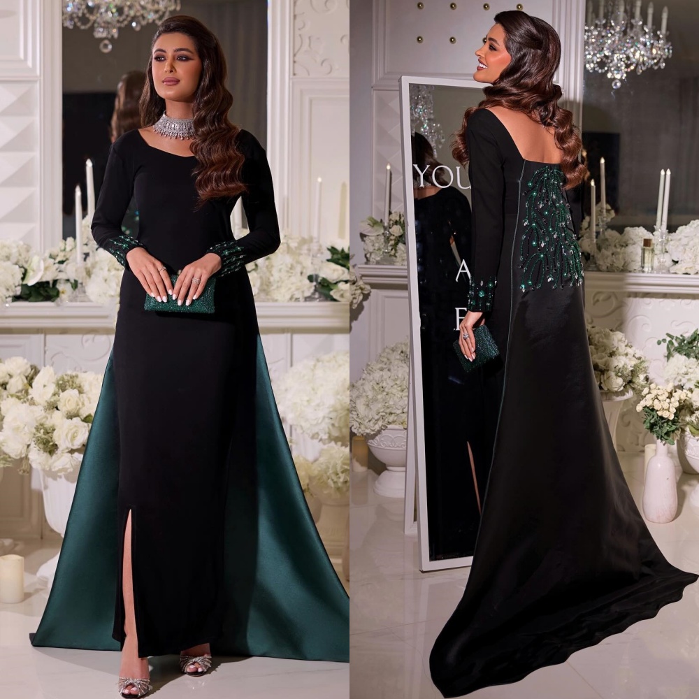 Embroidery Abaya - Изысканные одинаковые трикотажные платья с бисером