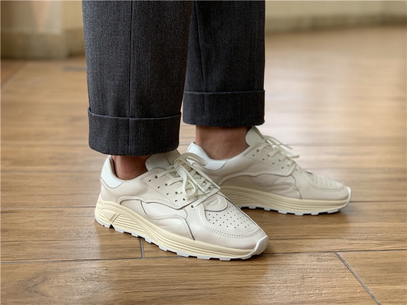 Embroidery White - Мужские повседневные туфли с круглым носком