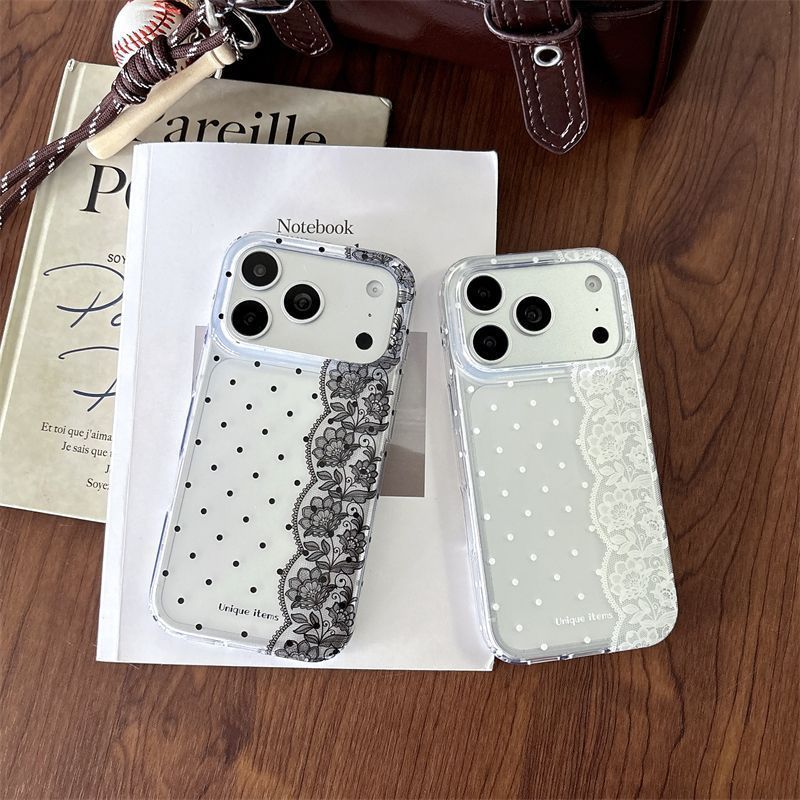 Embroidery White - Модный чехол для телефона в горошек