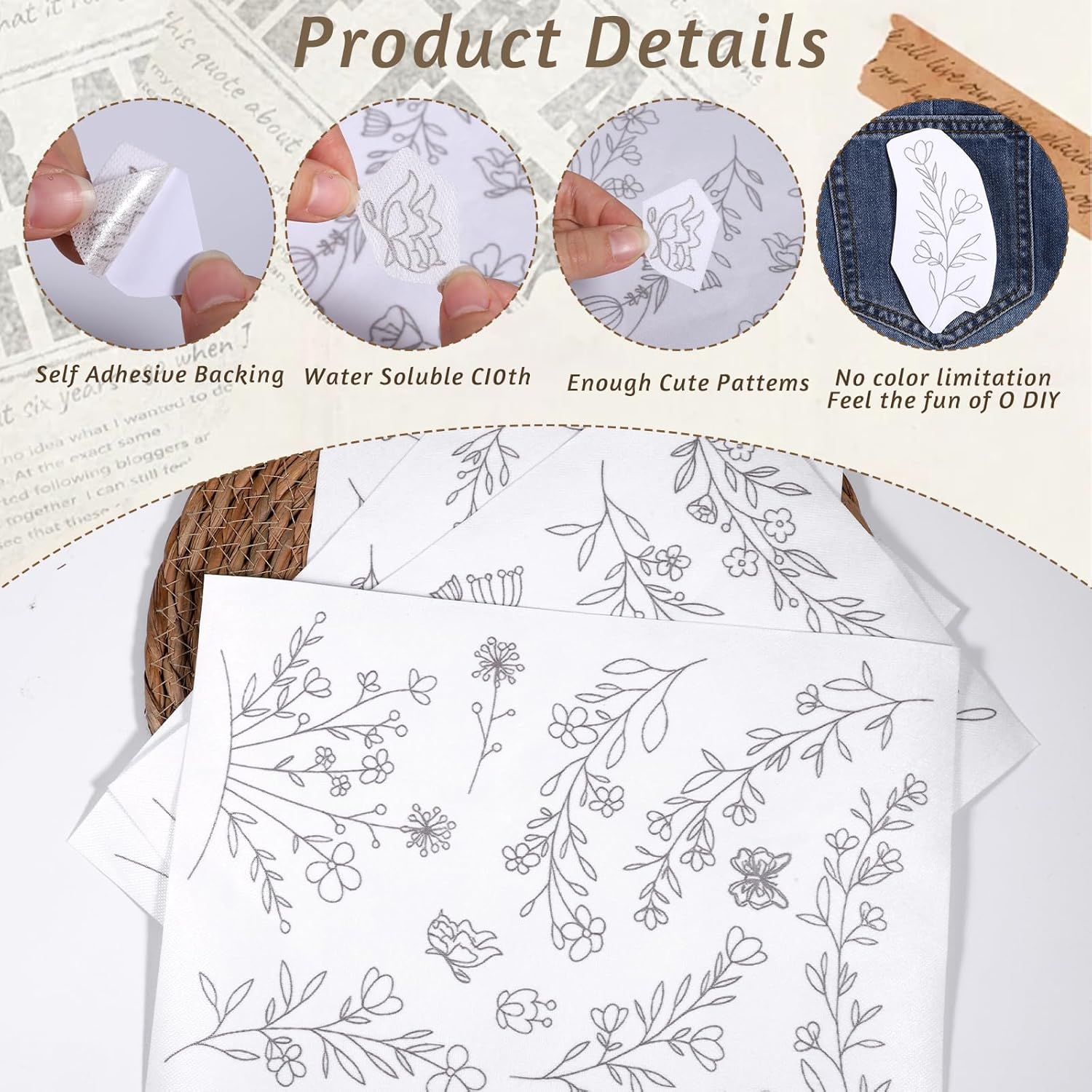 Бумага для вышивки, растворима – обзор и цена Embroidery Lovers