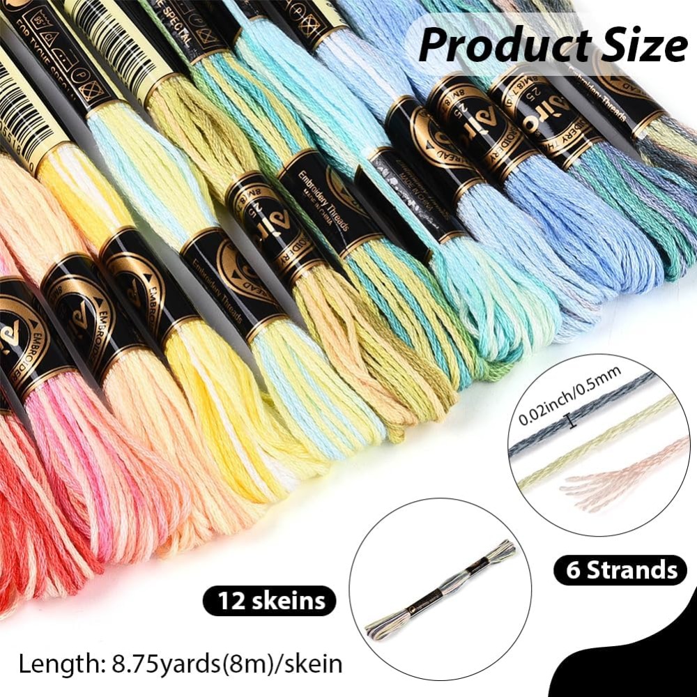 12 мотков, 105 ярдов, 6-слойна – обзор и цена Embroidery Gradient
