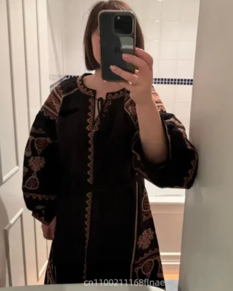 Женское платье в европейском р – обзор и цена Embroidery Abaya