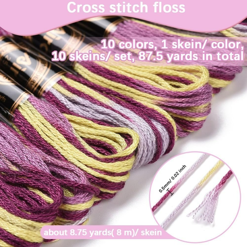 6-прядная фиолетовая разноцвет – обзор и цена Embroidery Gradient