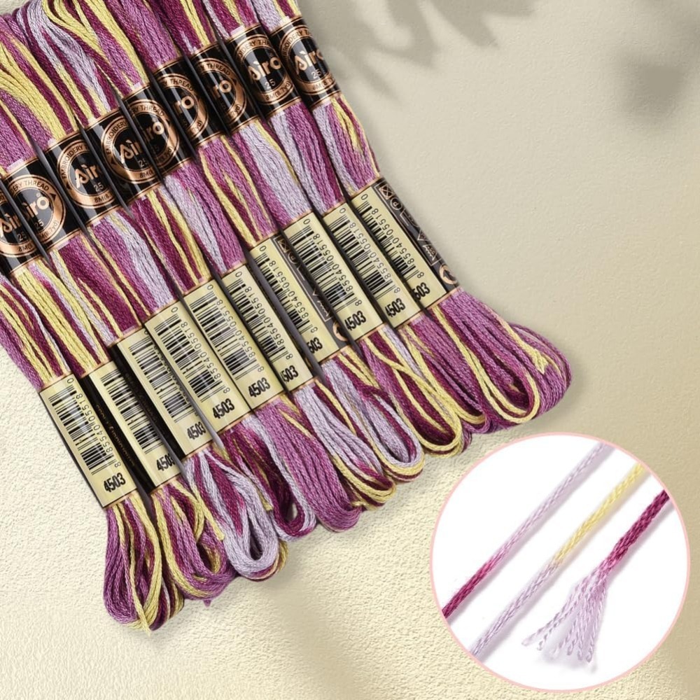 6-прядная фиолетовая разноцвет – обзор и цена Embroidery Gradient