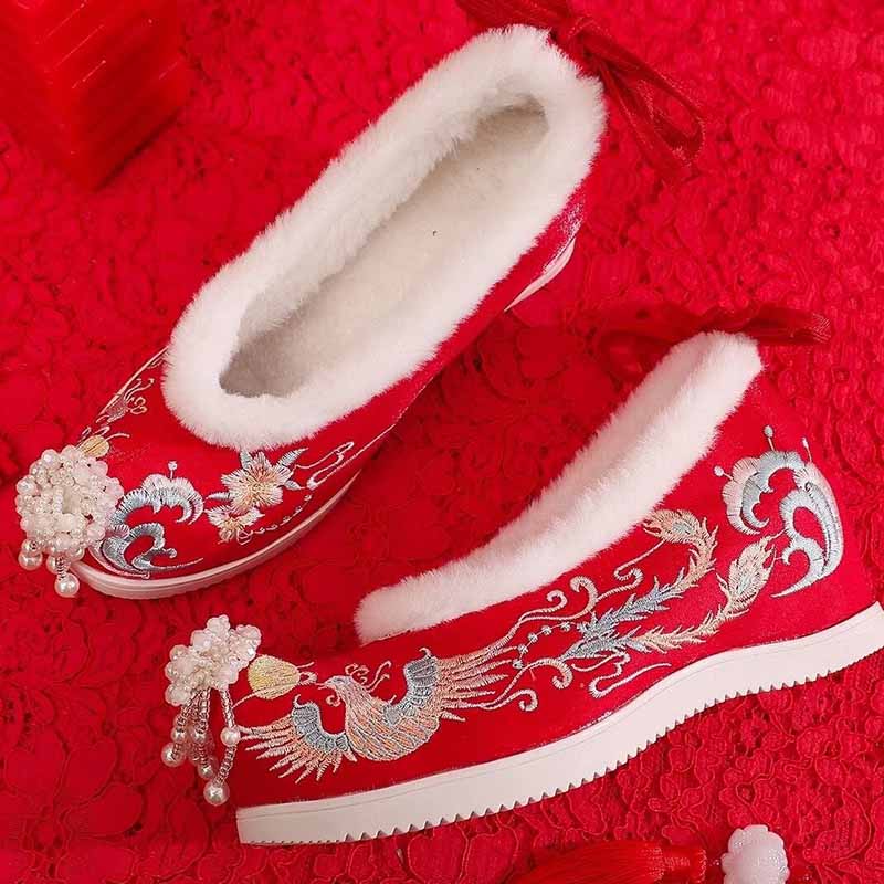 Зимняя обувь Hanfu, женская об – обзор и цена Embroidery White