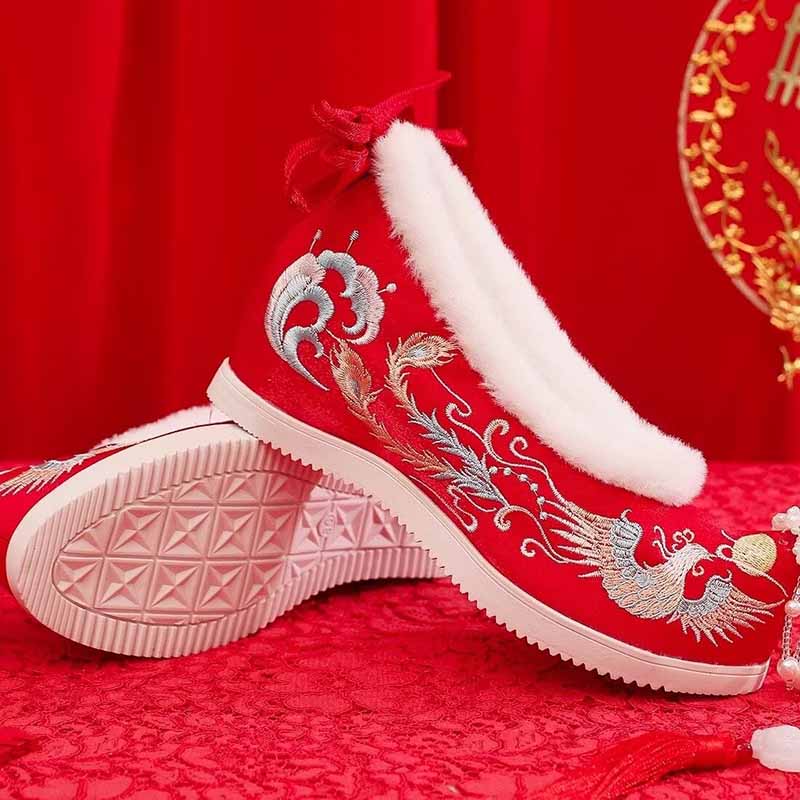 Зимняя обувь Hanfu, женская об – обзор и цена Embroidery White