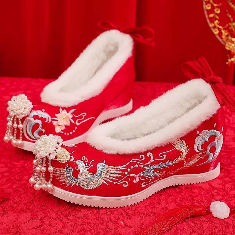 Зимняя обувь Hanfu, женская об – обзор и цена Embroidery White