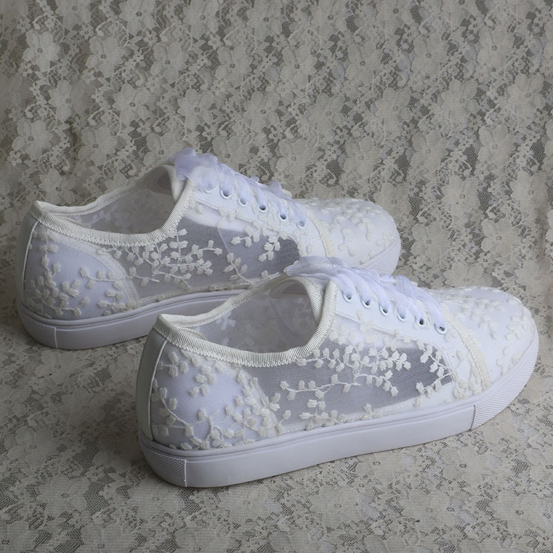 Белые кроссовки Wedopus для же – обзор и цена Embroidery White