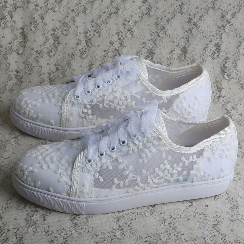 Белые кроссовки Wedopus для же – обзор и цена Embroidery White