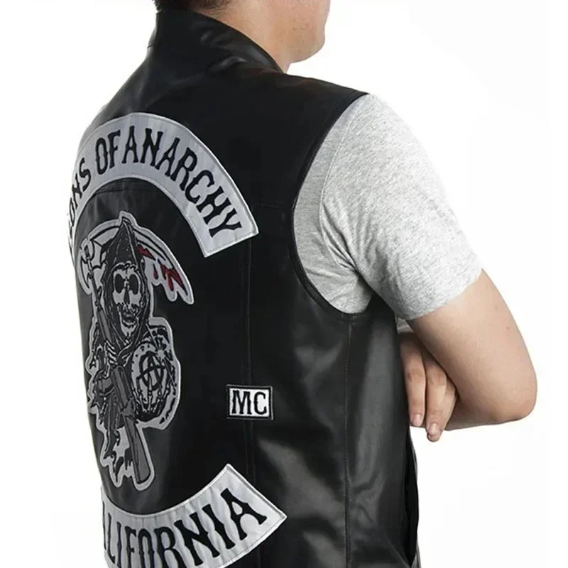 Кожаный мужской мотоциклетный  – обзор и цена Embroidery Jacket