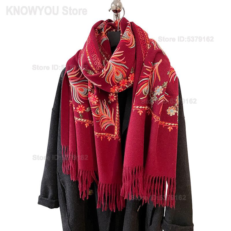 Женская этническая винтажная ш – обзор и цена Embroidery Pashmina