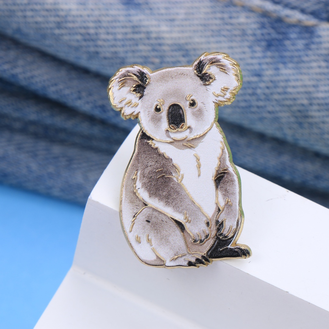 Эмалевая брошь-значок с коалой – обзор и цена Embroidery Australia