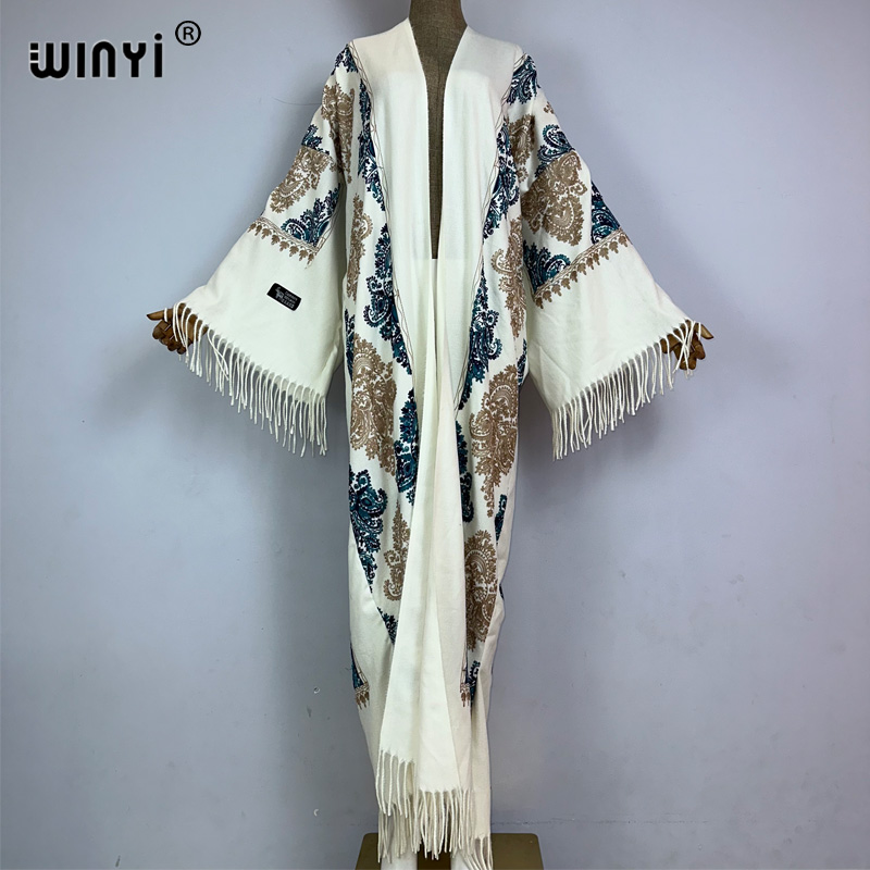 WINYI зимнее женское длинное п – обзор и цена Embroidery Pashmina