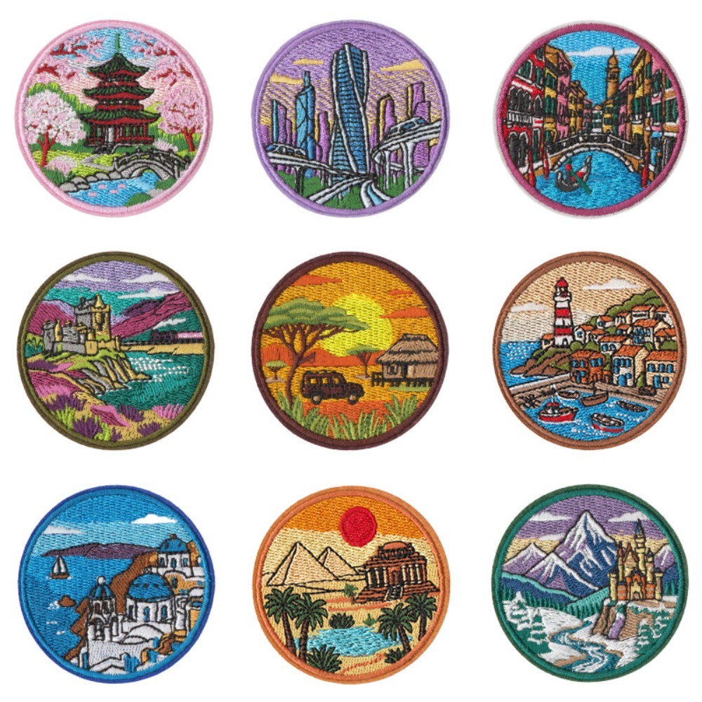 Вышитая нашивка с узором город – обзор и цена Embroidery Australia