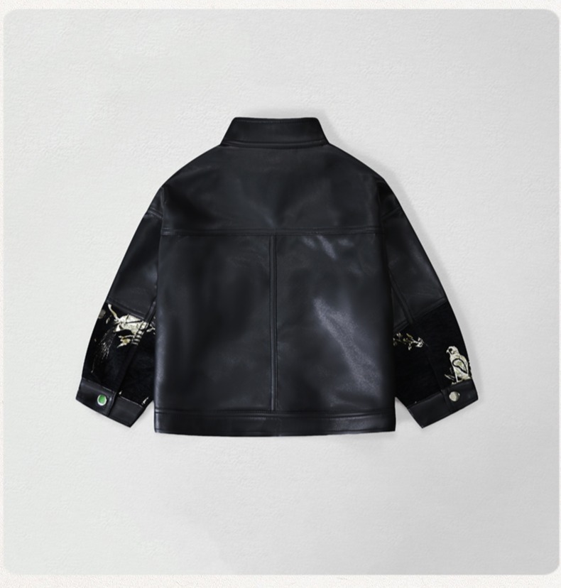 Детская мотоциклетная куртка и – обзор и цена Embroidery Jacket