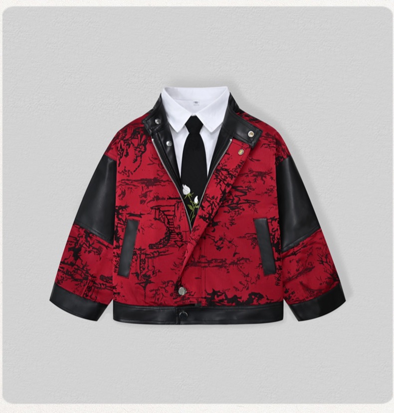 Детская мотоциклетная куртка и – обзор и цена Embroidery Jacket