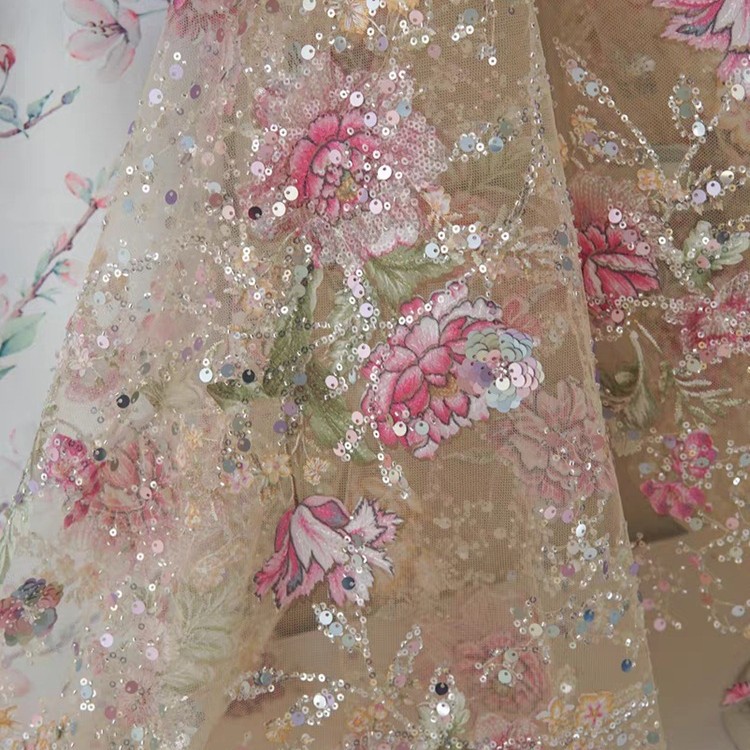 Роскошная кружевная ткань с би – обзор и цена Embroidery Abaya