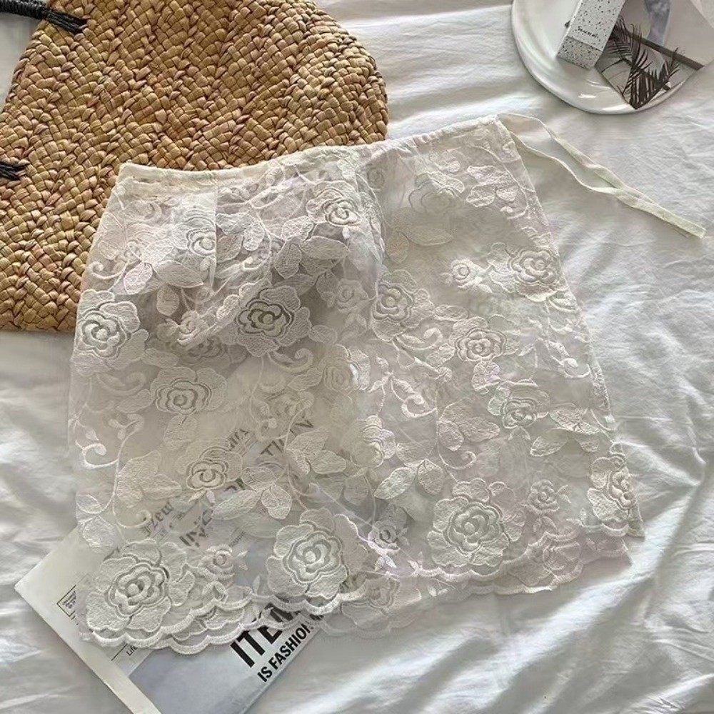 Джинсовая юбка-фартук с кружев – обзор и цена Embroidery Apron