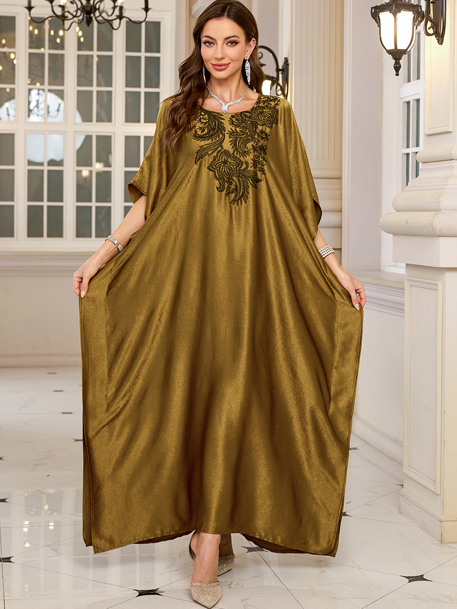 Женские вышитые длинные кафтан – обзор и цена Embroidery Abaya