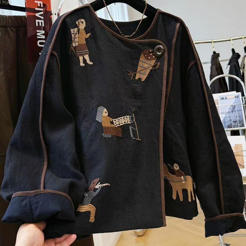 Женская укороченная куртка с о – обзор и цена Embroidery Jacket